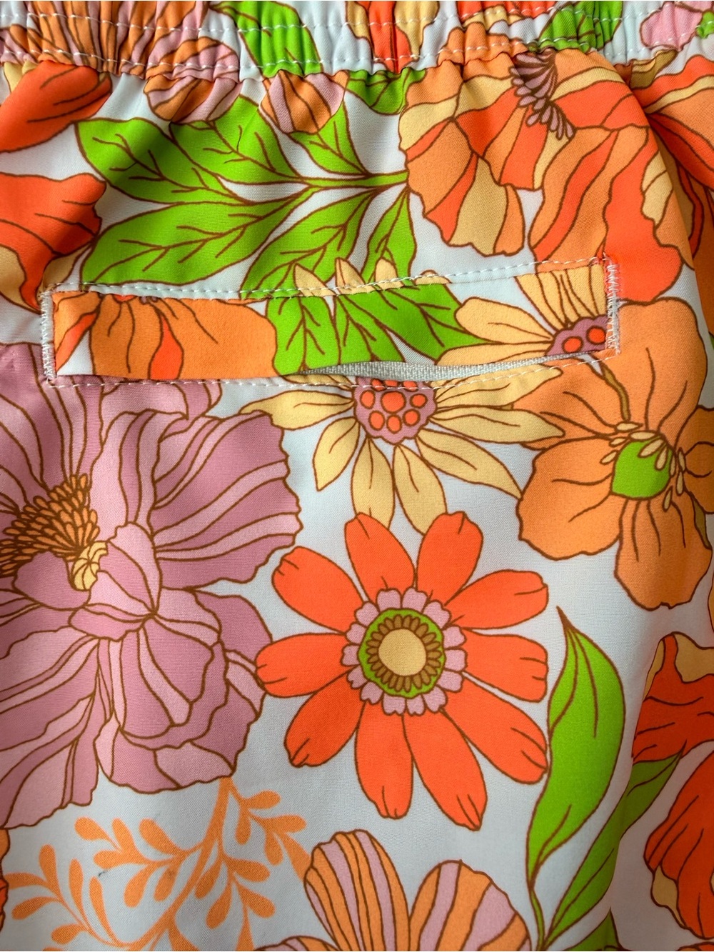 Hurley Floral Print Women's Athletic /Swim Shorts in Orange Pink Green XL - Picture 3 of 6